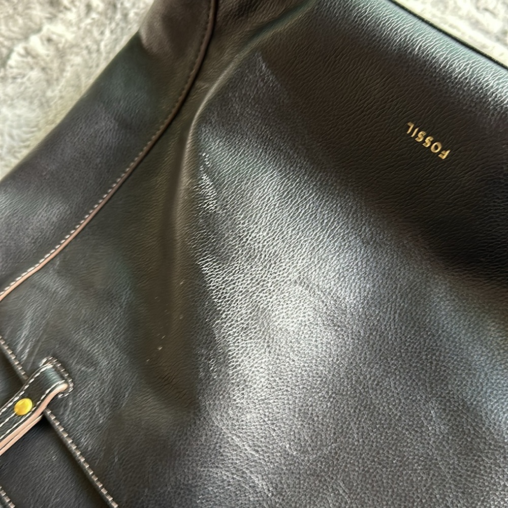 Pair of Fossil Purses - a sea-foam green Crossbody and a black over the shoulder - Picture 16 of 16